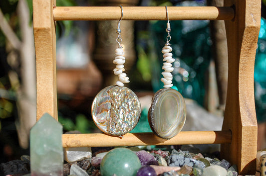 Abalone shell earrings