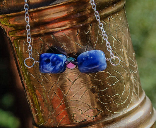 Lapis Lazuli bar necklace