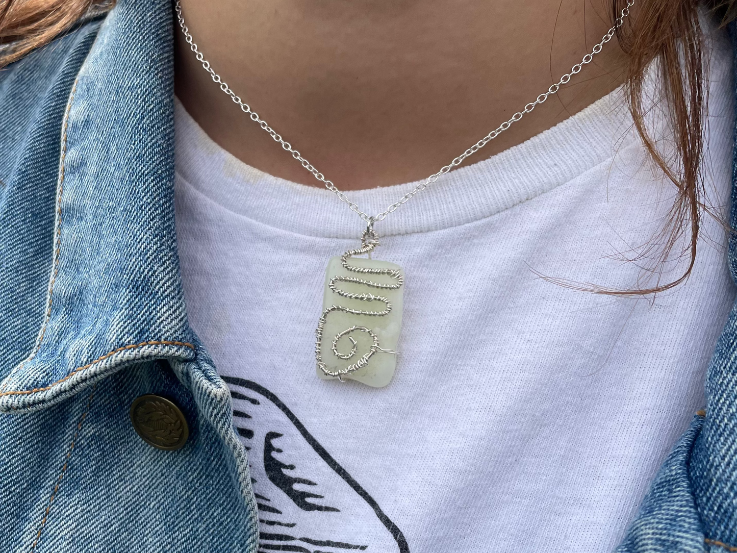 Quartz wrapped necklace