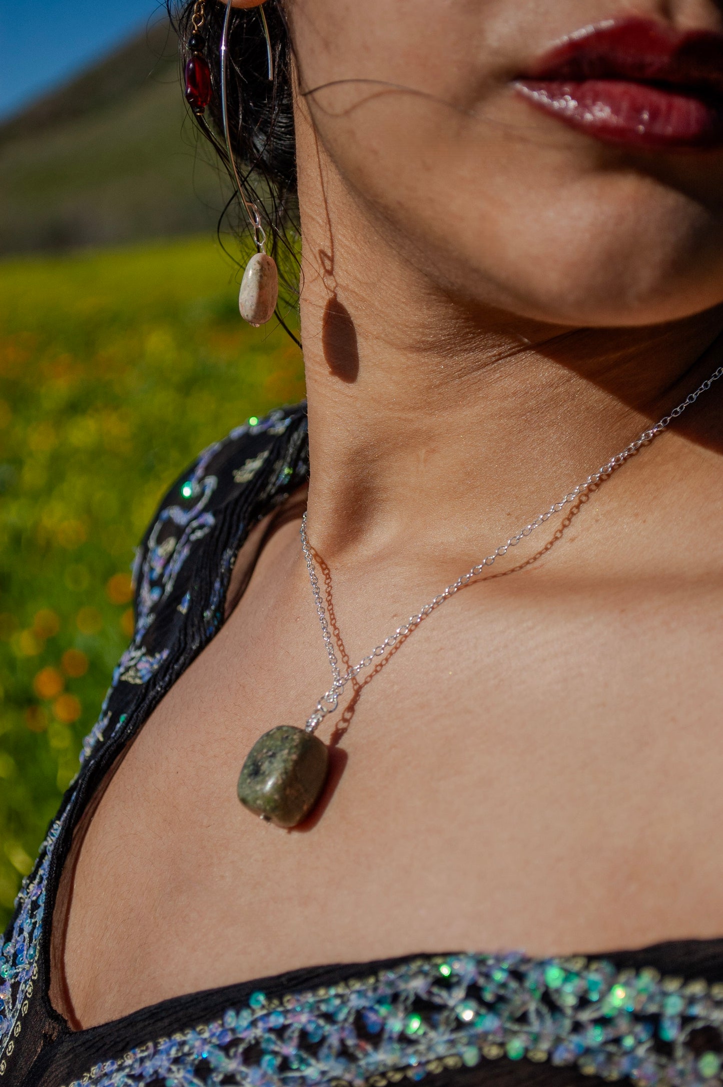Unakite pendent necklace