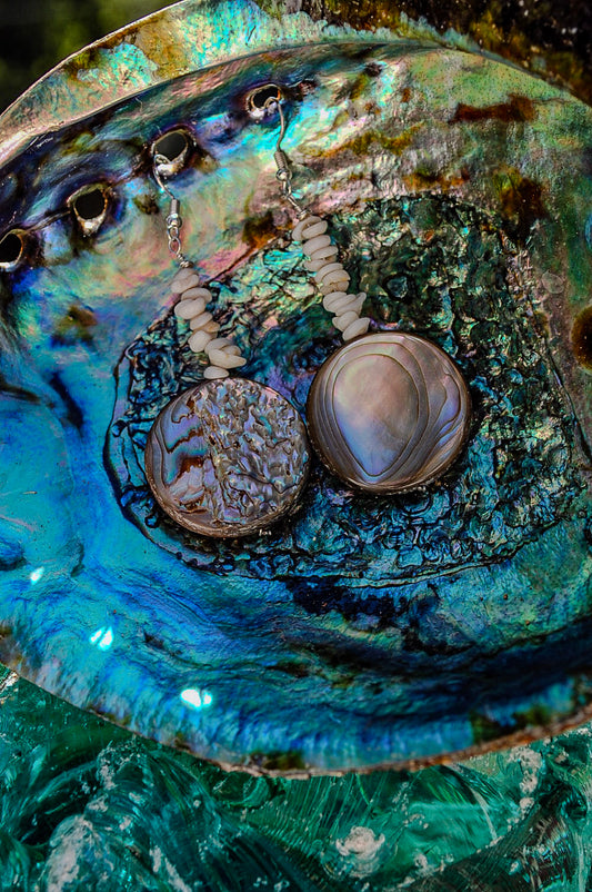 Abalone shell earrings