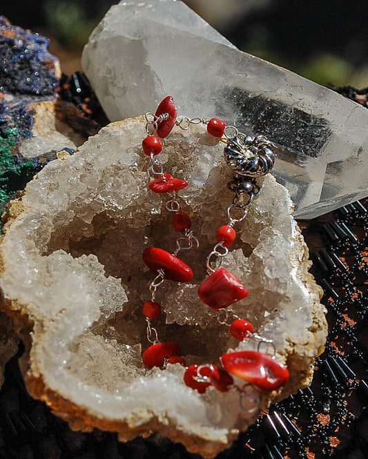 Red coral bracelet