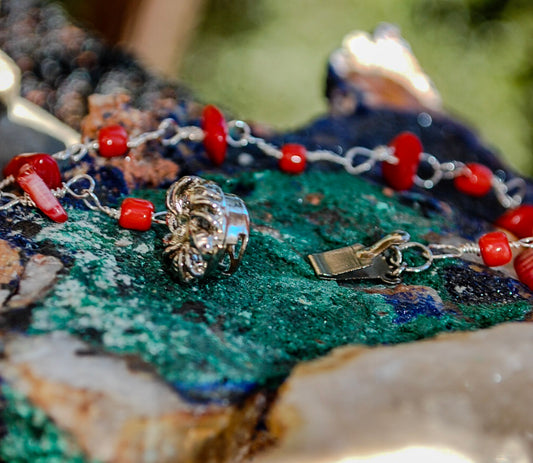 Red coral bracelet