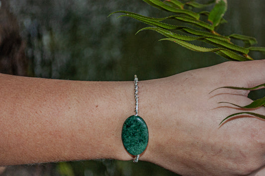 Jade wrapped bracelet