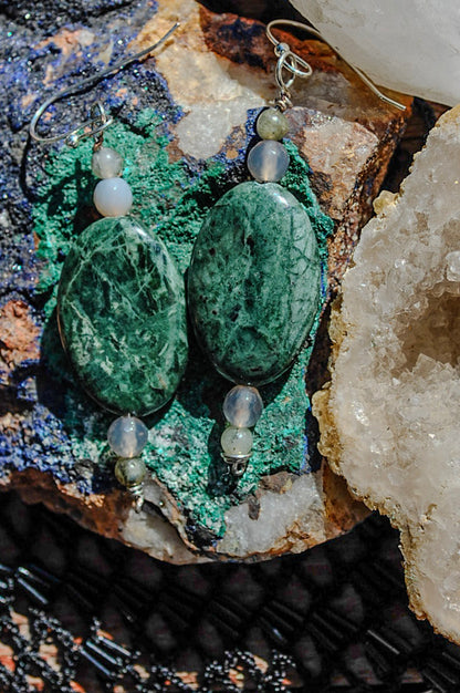 oval jade earrings