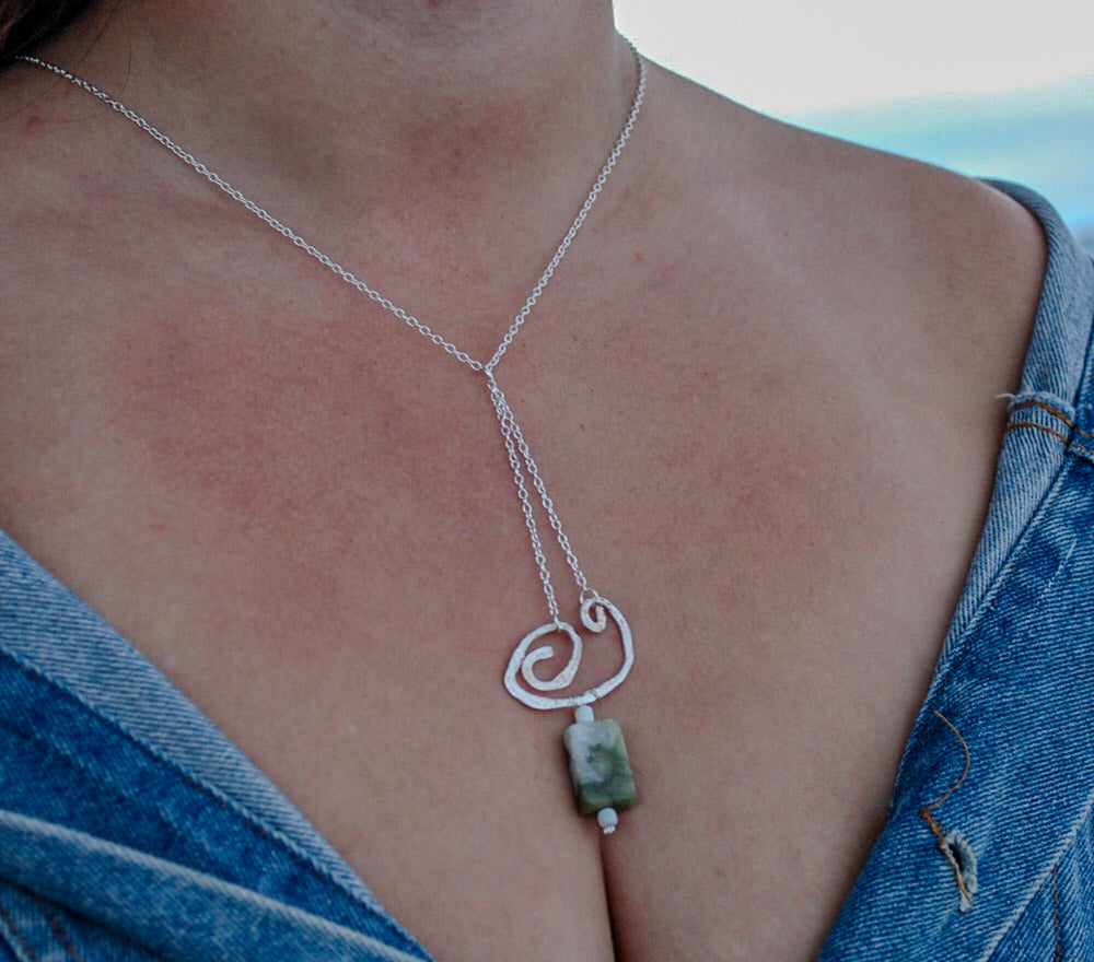 Swirly Jade Pendant