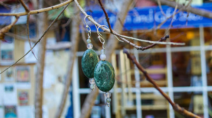 oval jade earrings