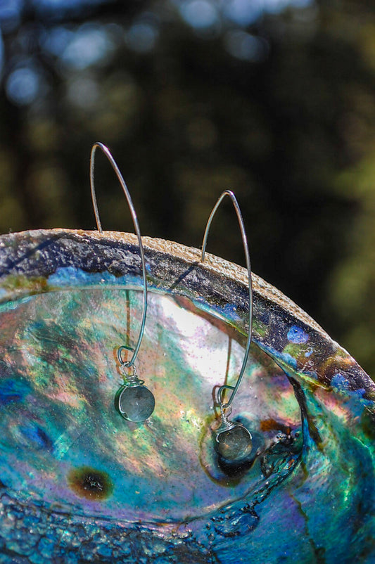 Labradorite hook earring
