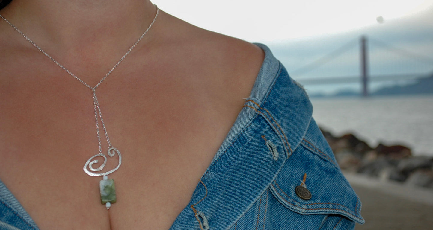 Swirly Jade Pendant